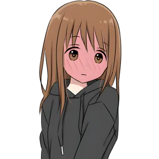 😳 768231ef 动漫, 女孩, 卡通, 脸红, 可爱, 角色 telegram sticker