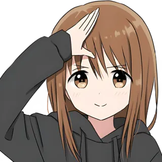 🫡 eada0418 动漫, 女孩, 敬礼, 卡通, 角色, 可爱, 漫画 telegram sticker