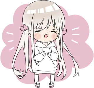 😀 0250a6a7 chibi, anime, imut, gadis, kartun, kawaii, stiker, manga telegram sticker