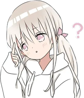 🤔 0a718e0e Anime, Gadis, Pertanyaan, Berpikir, Lucu telegram sticker