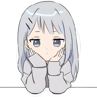 🙄 4e68f245 Anime, Garota, Sticker, Fofo, Mangá, Ilustração telegram sticker