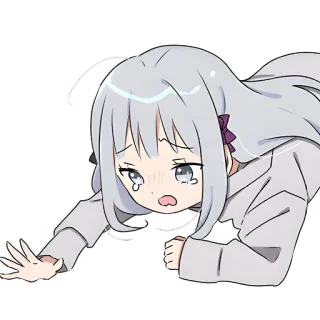 😫 c69a3390 anime, mangá, desenho animado, triste, chorando, emocional, garota telegram sticker