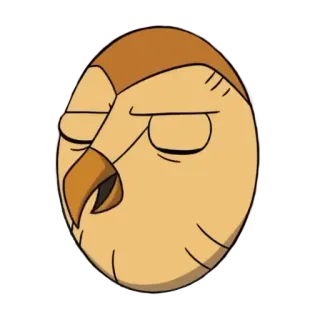 😞 86cae107 Hooty The Owl House Cartoon, Eule, Vogel, animiert, lustig, The Owl House, Hooty telegram sticker