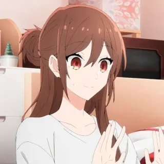 🍥 427c2cbd anime, cartoon, meisje, Horimiya whatsapp sticker