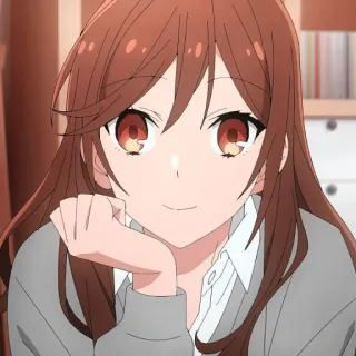 🍥 55bedca4 anime, meisje, glimlachend, portret, cartoon, personage whatsapp sticker