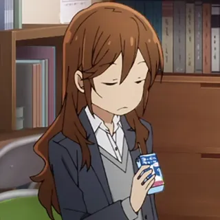 ✏️ 65939145 Anime, Manga, Fille, Uniforme scolaire, Mignon telegram sticker