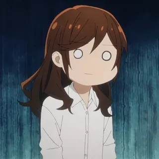 ✏️ 8f49e262 animé, fille, choquée, drôle, mignon, Horimiya telegram sticker