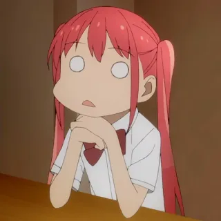 ✏️ 917f4992 animé, fille, choquée, surprise, dessin animé telegram sticker