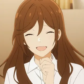 📚 9345237f Anime, Fille, Sourire, Joyeux, Portrait, Dessin animé telegram sticker