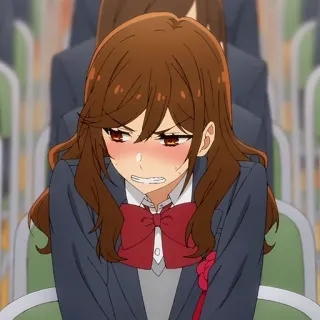 📚 d094db7b Anime, Uniforme scolaire, Rougir, Embarrassé(e), Fille anime telegram sticker