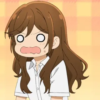✏️ fcb4398a Anime, Fille, Expression, Choquée, Hori-san to Miyamura-kun, Horimiya telegram sticker