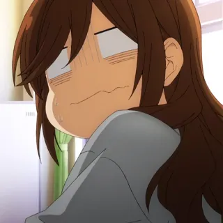 ✏️ fef6ff41 animé, fille, tête drôle, dessin animé telegram sticker