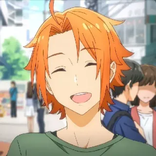 ♥ 1f6ef96a Tooru Ishikawa Horimiya Anime, Horimiya, Tooru Ishikawa, Personnage, Ami, Sourire telegram sticker