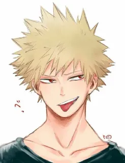 ♥ d81d505f Bakugo My Hero Academia ぺ Anime, Manga, Personnage, Fanart telegram sticker