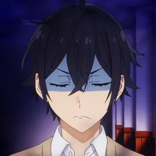 📚 1356e3fe Miyamura Izumi Horimiya anime, manga, angry, school, boy telegram sticker