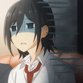 📚 5679dbf5 Izumi Miyamura Horimiya anime, manga, school, worried, sad telegram sticker