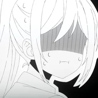 ✏️ 5ed2c895 anime, bezorgd, gestresst, manga, cartoon whatsapp sticker