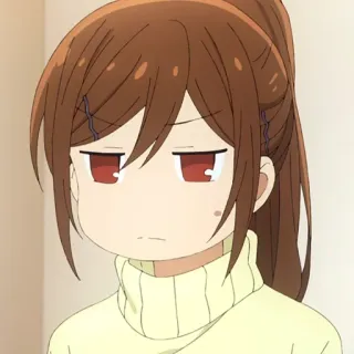 ✏️ 6aefe376 Anime, Meisje, Schattig, Expressie, Verveeld whatsapp sticker