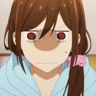 ✏️ 7c24011e Anime, Meisje, Boos, Geërgerd, Rode ogen whatsapp sticker