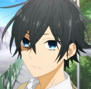 ✏️ 7db6ec8e Izumi Miyamura Horimiya Anime, Horimiya, Izumi, Manga, Zwart haar, Personage whatsapp sticker