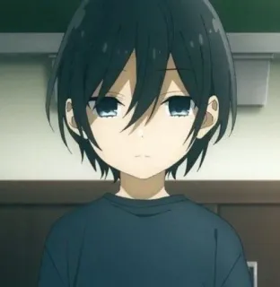 ✏️ 8282b116 anime, jongen, tiener, zwart haar whatsapp sticker