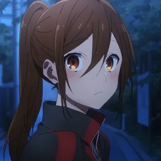 ✏️ 9bf8aff1 Anime, Meisje, Schattig, Horimiya, Paardenstaart whatsapp sticker