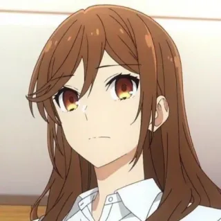 ✏️ f2dcf3f0 anime, meisje, horimiya, schattig, serieus whatsapp sticker