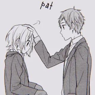 🖤 0ecaddd9 pat Anime, Manga, Niedlich, Kopf tätscheln, Herzerwärmend telegram sticker