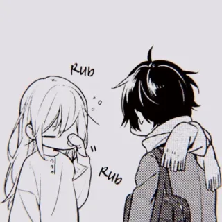 🖤 286f1d23 Rub Rub Anime, Manga, Niedlich, Paar, Reiben telegram sticker