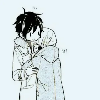 🖤 eb559517 Anime, Paar, Umarmung, Süß, Manga, Cartoon, Liebe telegram sticker