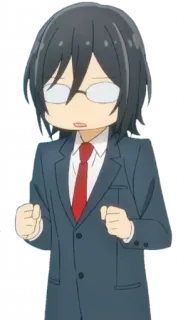 😮 5b64ed85 Izumi Miyamura Horimiya Anime, Manga, Student, Okulary, Mężczyzna telegram sticker