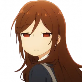 😑 88b17ccb Hori Kyouko Horimiya Anime, Dziewczyna, Mundur szkolny, Wyniosła, Rozdrażniona telegram sticker