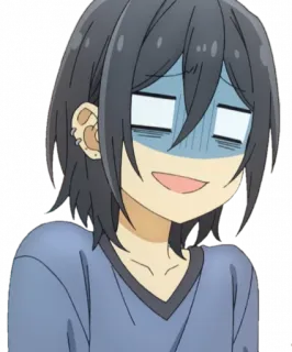 😰 e46598bd Izumi Miyamura Horimiya Anime, Postać, Horimiya, Przestraszony, Znerwicowany telegram sticker