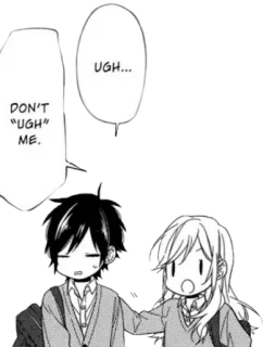 😓 74ed0cda UGH... DON'T "UGH" ME. Anime, Manga, Bah, Reactie whatsapp sticker