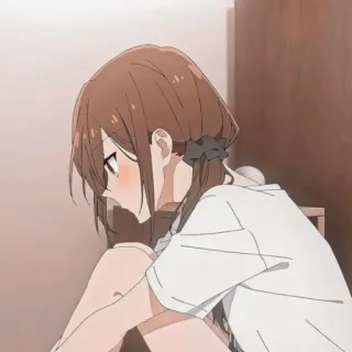 😥 3ea546b0 อนิเมะ, ผู้หญิง, นั่ง, เศร้า, ครุ่นคิด, การ์ตูน telegram sticker