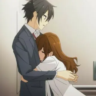 🤗 a36067e7 อนิเมะ, กอด, คู่รัก, โรแมนติก, ความรัก telegram sticker