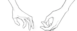 🌟 bbf072c1 руки, линии, рисунок, анатомия, жест telegram sticker