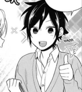 🌟 bf3cb93e чмок Аниме, Манга, Палец вверх, Милый, Парень telegram sticker