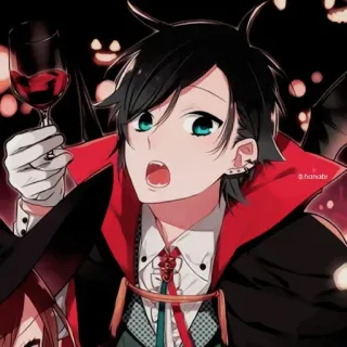 ♨️ 3ce35530 Anime, Vampir, Halloween, Kartun, Anak laki-laki, Anggur, Jubah telegram sticker