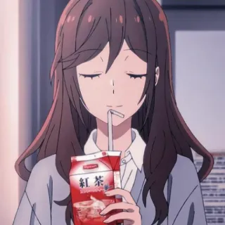 ♨️ 68f06db0 紅茶 Anime, Gadis, Minuman, Teh, Merah, Jepang, Animasi, Kartun telegram sticker