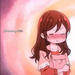 ♨️ 9c360283 Shitamuraiga 四宮愛 anime, tersipu, kartun, gadis, imut, manga, perempuan telegram sticker