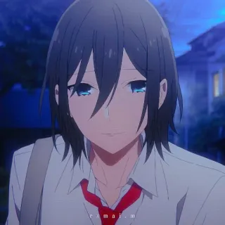 ♨️ b5225a1d rxmai.m Anime, Anak laki-laki, Seragam sekolah, Horimiya, Emosional, Potret telegram sticker