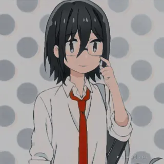♨️ fc021972 Anime, Anak laki-laki, Kacamata, Seragam sekolah, Karakter telegram sticker