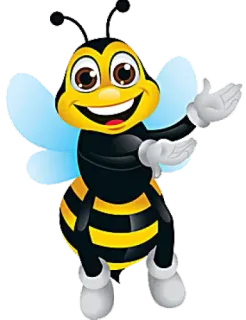 ✌️ 7177abe3 ผึ้ง, สัตว์, การ์ตูน, แมลง, มีความสุข telegram sticker