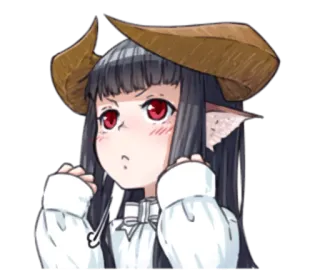 🎷 2e565e33 Anime, Demon, Schattig, Meisje, Hoorns whatsapp sticker