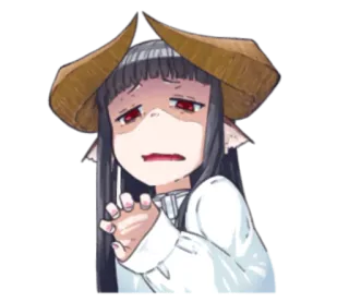 😐 40d49197 anime meisje, demon, hoorns, anime, manga whatsapp sticker