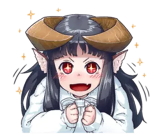 😍 07b697f0 动漫, 恶魔, 角, 闪亮, 可爱, 漫画, 卡哇伊 telegram sticker