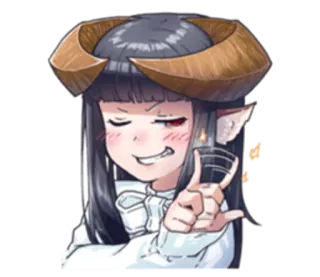 😏 0db186bd 动漫, 女孩, 恶魔, 角, 可爱 telegram sticker