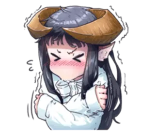 😣 14cda98f 动漫, 恶魔, 女孩, 可爱, 角, Q版 telegram sticker