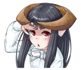 😒 28b72e2a 动漫女孩, 动漫, 漫画, 可爱, 角 telegram sticker